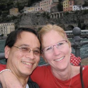 My husband and me in Italy. 