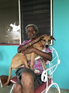 Miss Julie and my puppy, Marley, in Treasure Beach, Jamaica, where I live my expat life. 