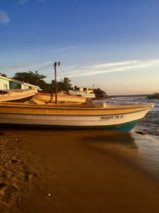 My little town, Treasure Beach, Jamaica and the fishing boats at Calabash Bay, Treasure Beach, Jamaica
